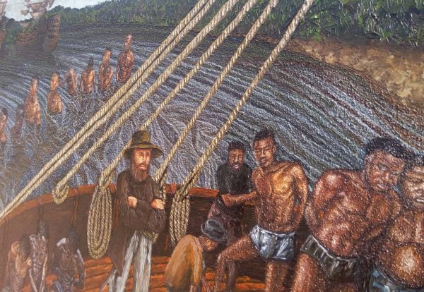 Igbo Landing | Latest oil painting from Chima Ikegwuonu